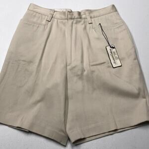 ELANDALE GOLF Womens 8 Khaki Pleated Shorts